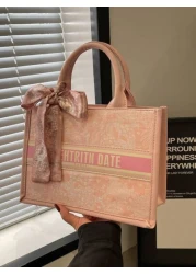 حقيبة كبيرة بمقبض علوي وسعة كبيرة بطباعة الحروف والأسلوب العارض غير الرسمي، حقيبة للرضاعة، حقيبة أسبوعية، حق