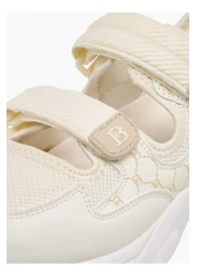 Flora Bella by Shoexpress Flora Bella Monogram Print Sneakers with Hook and Loop Closure