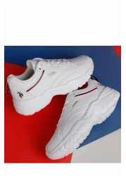 U.S. Polo Assn. حذاء رياضي نسائي من US Polo Assn بنعل عالٍ تريسي حذاء رياضي كاجوال للسيدات 101392312 أبيض