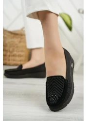 Nesil Shoes حذاء نسائي كاجوال تشريحي من الدنيم الأسود Nstar 405