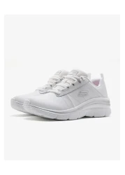 Skechers Fashion Fit - حذاء رياضي أبيض نسائي بدون تأثيرات149473tk Wsl