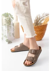 SİLİYA Sly Unisex Orthopedic Sole Slippers Double Banded Buckle Casual & Out Slippers