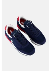 U.S. Polo Assn. Men Eco Suede-Mesh Lace Up Casual Shoes, Navy