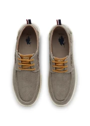 U.S. Polo Assn. Men's Beige Low-Top Sneakers - Lightweight Slip-On Design with Iconic Branding for a Clean Look