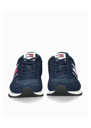 Tommy Hilfiger Men's Brand Logo Lace-up Non-Slip Sole Casual Navy Blue Sneaker EM0EM01351-C1G