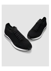 Cabani Knitwear Black Lace-Up Men's Sneaker