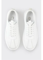 Elle White Leather Men's Sports Shoes