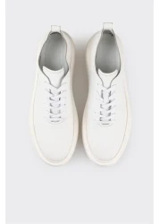 Elle White Leather Men's Sports Shoes