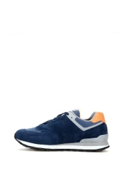 Hammer Jack تشيلي حذاء رياضي رجالي من الجلد الطبيعي باللون النيلي الداكن والبرتقالي
