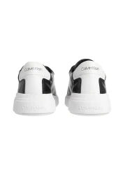 Calvin Klein Men's Lace-up Brand Logo Sports Style Black Sneakers