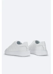 Avva Men's White 100% Leather Flexible Sole Casual Shoes B008000