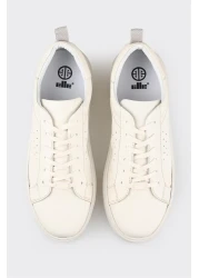 Elle Ecru Leather Men's Sneakers