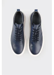 Elle Blue Leather Men's Sports Shoes