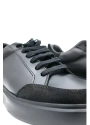 Elevold Man Men's Genuine Leather 7 cm Height Increase Black Sports Shoes