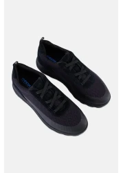 Geox حذاء رياضي برباط للرجال من U Spherica A، أسود