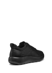 Geox Men's Black U Xtors B - Print.Lea + Smo.Lea Lace-Up Leather Sneaker U45Lfb04743C9999