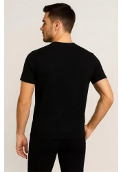 Tomy Crew Neck Embroidered T-Shirt Black Tommy