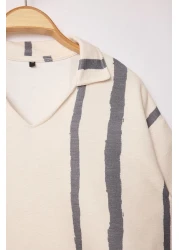  Collection Limited Edition Stone Oversize/Wide Cut Polo Neck T-Shirt Tmnss25Po00020