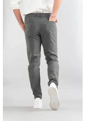 bombe Men's Dark Gray Slim Fit Slim Fit Jogger Trousers Black