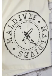  Collection تي شيرت إكرو كبير الحجم/واسع بقصة استوائية مطبوع 100% قطن TMNSS25TS00219