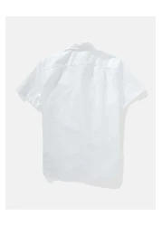 American Eagle Ae Short-sleeve Slim Fit Button-up Shirt