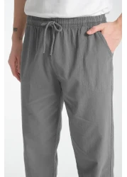 Klothy بنطال Kety رجالي مريح ذو مظهر كتان