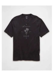 American Eagle تي شيرت بشعار Ae جرافيكي