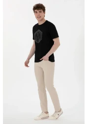 U.S. Polo Assn. تي شيرت أسود برقبة دائرية للرجال 50300382 -vr046