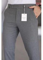 hello7 Men's Gray Quality Lycra Italian Cut Stylish and Comfortable Trousers Suitable for Every Occasion