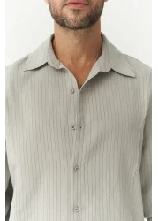 MAİ COLLECTİON Dylan Gray Men's Shirt