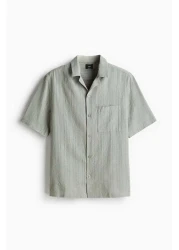 H&M Regular Fit Linen-blend resort shirt
