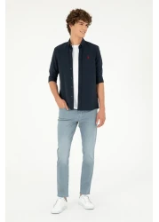 U.S. Polo Assn. Navy Blue Long Sleeve Men's Shirt -50288629-VR033