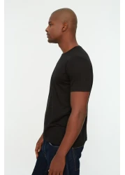  Collection Black Crew Neck Short Sleeve T-Shirt - Regular Fit TMNSS22TS0271