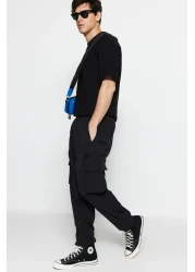  Collection Technical Parachute Fabric Black Jogger Pants - TMNSS23PL00028