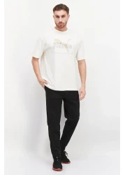 Puma Men Relaxed Fit Short Sleeve Training T Shirt, Cream