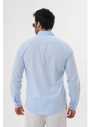 Catto Peak قميص رجالي عادي مطرز بنسبة 100% من القطن يسمح بمرور الهواء ويمتص العرق