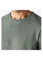 Iconic تي شيرت مزخرف برقبة دائرية وأكمام قصيرة