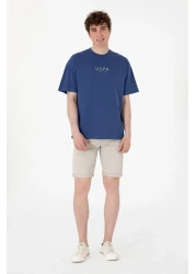 U.S. Polo Assn. Men's Oversize Fit Crew Neck Light Navy Blue T-Shirt 50299543 -Vr059