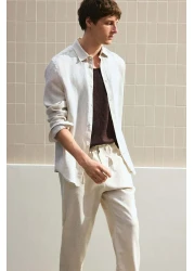 H&M Regular Fit Linen-blend trousers