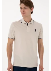 U.S. Polo Assn. Men's Regular Fit Polo Neck Stone Basic T-Shirt 50306011 -Vr049
