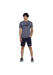 Puma Essentials Heather Men's Navy Blue Crew Neck T-Shirt