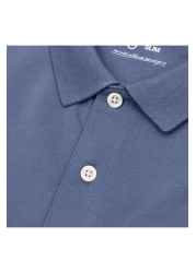 Giordano Men's Slim Fit Cotton Short Sleeve Napoleon Polo