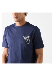 Lee Cooper Printed Crew Neck T-shirt With Short Sleeves