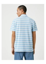 Koton تي شيرت أساسي بياقة بولو وجيب بأزرار