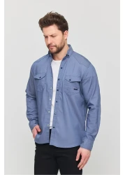 YXC قميص جينز رجالي بقصة ضيقة