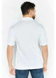 Lacoste Men Regular Fit Embroidered Logo Short Sleeves Polo, White