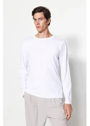  Collection Anthracite-Beige-White Slim/Slim Fit 3 Pack 100% Long Sleeve T-Shirts Tmnaw21Ts0197