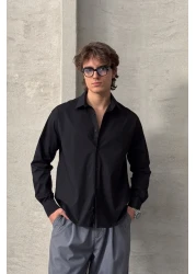 HYMAN Men's Oversize Cotton Poplin Shirt