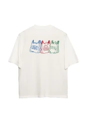 Coredra Toxic People Oversize T-Shirt Men - Ecru