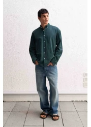 GIESTO قميص كتان خفيف الوزن كبير الحجم